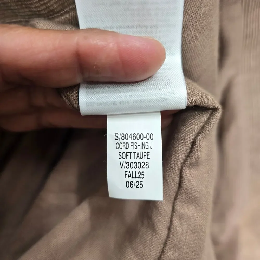 BANANA REPUBLIC LOOSE-FIT CORDUROY UTILITY JACKET, SIZE S